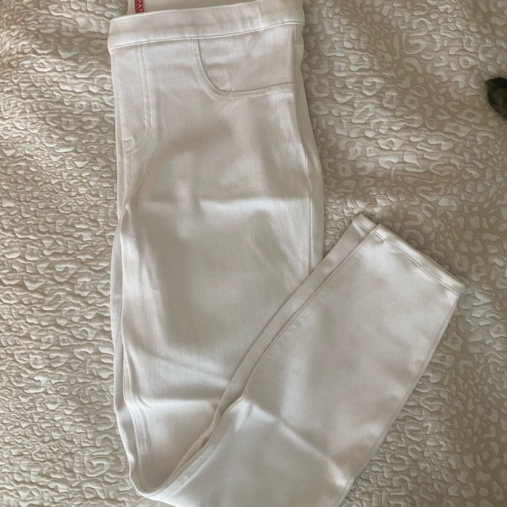 SPANX White Skinny Jeans with tummy control